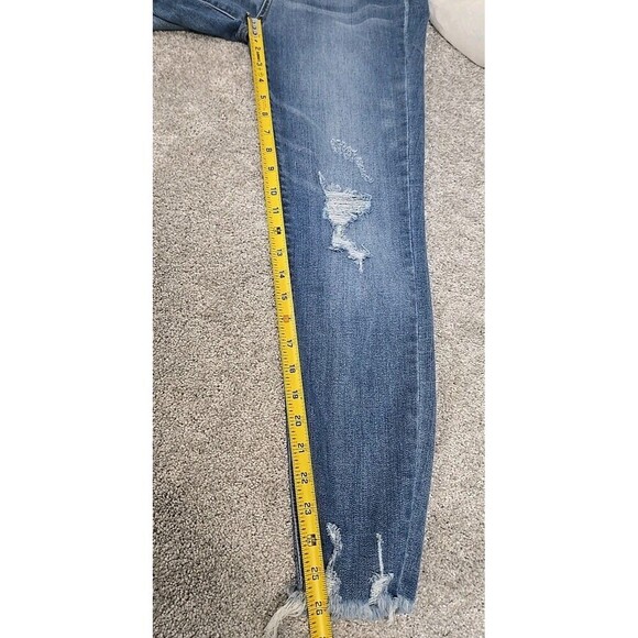 Judy Blue Skinny Fit High Rise Jeans Distressed Stretch Blue Women’s Size 11/30 - Picture 8 of 9
